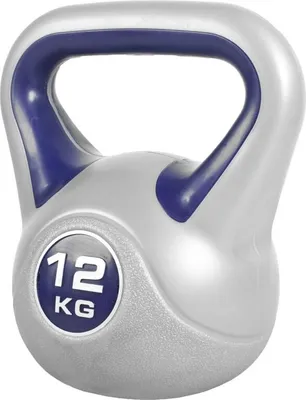 Obrázek produktu pro Gorilla Sports Kettlebell činka, vinylová, modrá, 12 kg