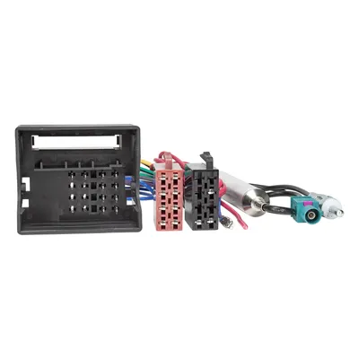 Zdjęcie produktu dla Kabel adaptera radiowego kompatybilny z Alfa Citroen Fiat Peugeot Toyota Lancia Quadlock do ISO + adapter anteny z zasilaniem fantomowym Fakra do DIN