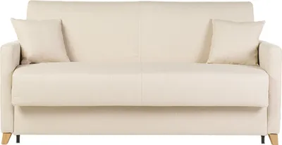 Produktbild von Miliboo - Skandinavische Schlafcouch beige mit Matratze 18 cm 3-Sitzer SKANDY