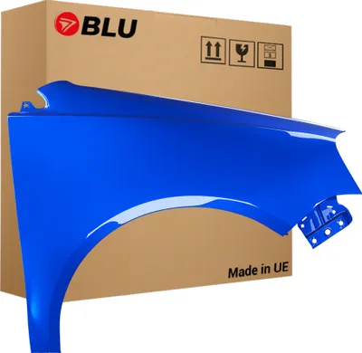 Image de BLU Aile Compatible avec VW Volkswagen Polo 9N3 IV 4 LIFT LW5Z Droite Blau JazzBlau | 2005-2009 | Avant | Peint| Prêt à Monter | Acier