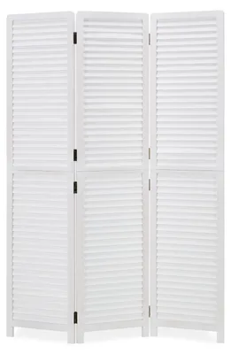 Image de Paravent Séparation de pièce 3 pièces Bois Cloison blanc