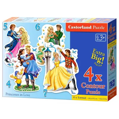 Produktbild von Castorland Princesses in Love,Puzzle 4+5+6+7 Teile