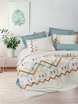 Produktbild von L'Essentiel Linge de Maison, Mellow - Mint, Minze, Ranforce Doppel-Bettbezug-Set, 100 % BAUMWOLLE RANFORCE, 200 x 220 cm