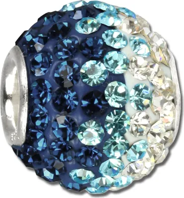 Produktbild von SilberDream türkis weiß ICE Zirkonia Schmuck 925 Silber Bead GSB006