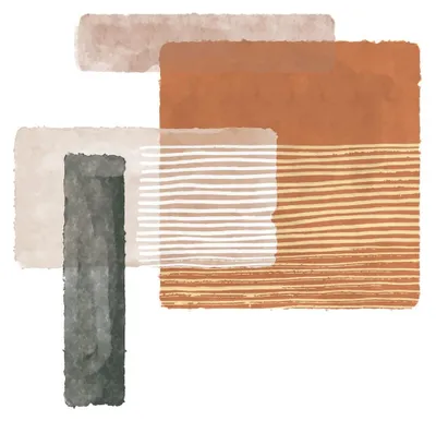 Image de Tableau sur toile formes colorées 45x45 cm, Tableau mural moderne pour décoration intérieure
