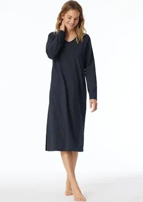 Produktbild von Schiesser Damen Nachthemd langarm 110 cm Gr. 48 linde