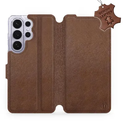 Produktbild von Echtleder Handyhülle für Galaxy S26 Ultra, Mobiwear Leather, Braun