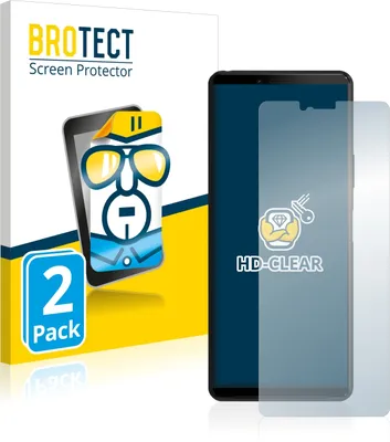 Produktbild von 2x Für Sony Xperia 10 II Schutzfolie BROTECT Displayschutz Display Schutz Folie Klar Transparent