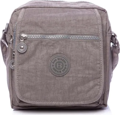 Produktbild von Bag Street Leichte Reise Umhängetasche Crinkle Nylon für Damen und Herren Grau