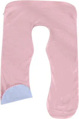 Produktbild von Famanu Schwangerschaftskissen U-förmig mit abnehmbarem Bezug - 70 cm x 130 cm, weiß