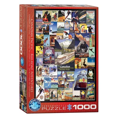 Immagine prodotto di Eurographics Puzzle Eisenbahnabenteuer, Vintage Poster, 1000 Teile, 68 x 48 cm, 6000-0648