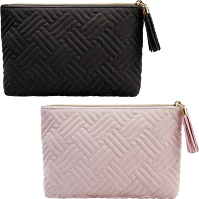 Produktbild von 2er-Pack Kosmetiktaschen für Damen, tragbare Multifunktions-Reise-Kosmetiktasche, wasserdichte Mini-Kulturbeutel, Reisegeschenke für Mädchen, Geburtstagsgeschenke