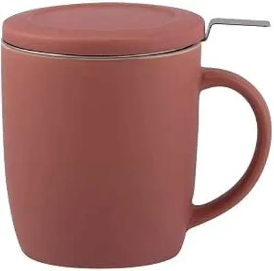 Produktbild von Plint Teetasse mit Sieb und Deckel Tasse Becher Keramik Terracotta rose