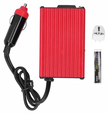 Obrázek produktu pro 300W měnič pro venkovní použití s dvěma USB porty, převádějící 12 V DC na střídavý proud