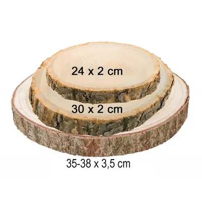 Baumscheiben-Set Holzscheiben 3 verschiedene Größen DIY Deko Zubehör Sommer-Party