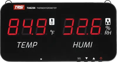 Produktbild von TASI Intelligentes Thermometer Hygrometer -20℃-80℃, 0–100% RH, LED-Display, wandmontiertes industrielles Haushalts Innen Außen Feuchtigkeitstester