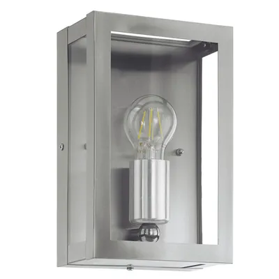 Produktbild von EGLO Außen-Wandlampe Alamonte, 1 flammige Außenleuchte, Wandleuchte aus Edelstahl, Farbe: Silber, Glas: klar, Fassung: E27, IP44
