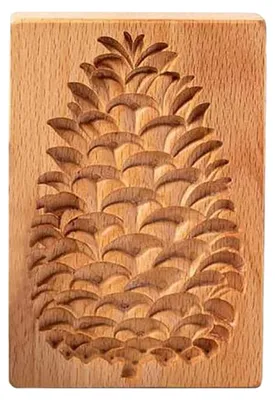 Obrázek produktu pro Forma na vykrajování sušenek z dřeva, rozměry 10x10x2 cm. Třírozměrná vyřezávaná forma na sušenky z přírodního dřeva, potažená lněným olejem. Vhodné pro domácí pečení, ideální pro Vánoce, Halloween, Velikonoce, svatby a další příležitosti