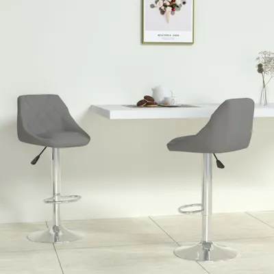 Produktbild von Maison Exclusive - Barhocker 2 Stk. Grau Kunstleder
