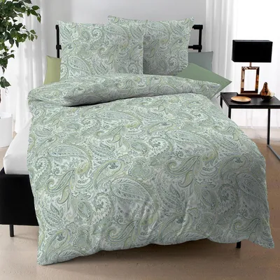 Produktbild von Kaeppel Interlock Jersey Bettwäsche Glory 135x200 cm + 80x80 cm jade