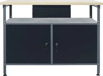 Obrázok produktu pre vidaXL Pracovný stôl čierny 120x60x85 cm Oceľ