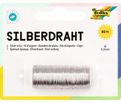 Produktbild von Folia 79660 Basteldraht - 0,3 mm, versilbert