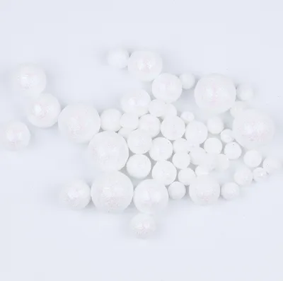 Produktbild von Oblique Unique Styropor Kugeln als Streudeko Tischdeko Deko für Weihnachten Weihnachtsdeko zum Basteln DIY - weiß