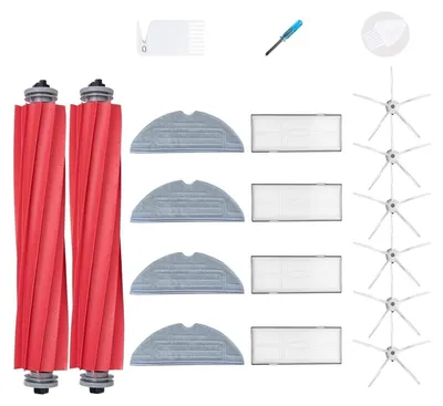 Produktbild von Loveco Zubehör Ersatzteile Kompatibel für Roborock S7 S7 Plus S7 MaxV S7 MaxV Ultra S7 Pro Ultra Staubsauger,2 Hauptbürste, 4 Filter,6 Seitenbürsten,4 Mopptüchern, 1 Bürstenreinigungswerkzeug, für Roborock Saugroboter Ersatz