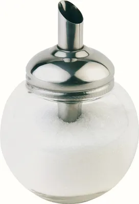 Zdjęcie produktu dla Dozownik do cukru Assheuer and Pott szklana nasadka w kształcie kuli wykonana ze stali nierdzewnej
