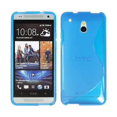 Produktbild von PhoneNatic Case kompatibel mit HTC One Mini - blau Silikon Hülle S-Style + 2 Schutzfolien