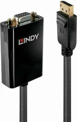 Produktbild von Lindy 41006, 0,15 m, VGA (D-Sub), DisplayPort, Stecker, Buchse, Gerade