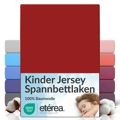 Obrázek produktu pro Jersey prostěradlo 80x160 - 80x180 cm, 100% bavlněné prostěradlo, třešeň