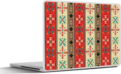 Produktbild von MuchoWow® Laptop Aufkleber Sticker Cover Indianer - Muster - Abstrakt 25x18 cm - Laptop-Deko