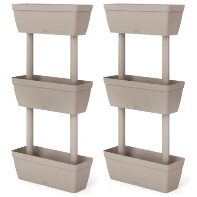 Image de Jardinières 6 pcs 100 cm Taupe