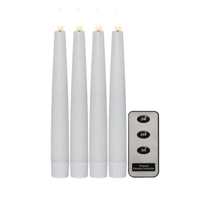 Produktbild von LED-Wachskerzen 'Flamme' lang, 4er Set,