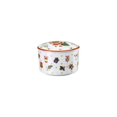 Produktbild von Dose mittel 13 x 10 cm - Hutschenreuther Happy Christmas mehrfarbig - Servierdose Plätzchendose