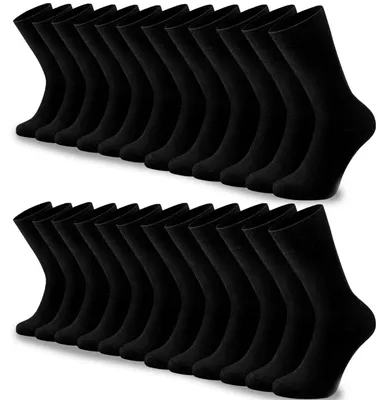 Produktbild von 12 Paar Herren Business Socken aus Baumwolle, Schwarz