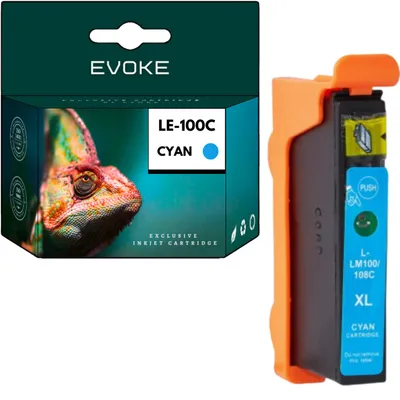 Image de Cartouche d'encre Lexmark 100XC, cyan, 12 ml, rendement de 550 pages, référence 014N1069E / 14N1069E, compatible avec les modèles S300, S301, S302, S305, S405, S505, Pro205, Pro709, Pro901