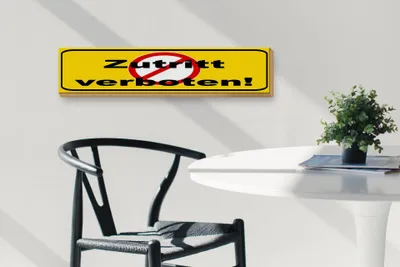 Produktbild von Holzschild  Hinweis Zutritt verboten, 46x10 cm, Holzschilder Achtung Widerrechtlich