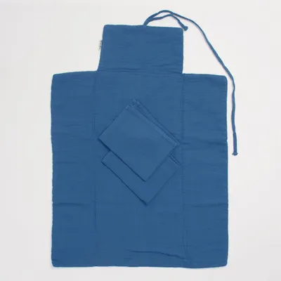 Imagen del producto de Pañal de muselina color granate, 67x52 cm, + 2 pañales de algodón