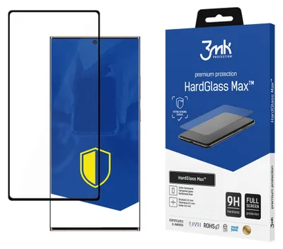 A product shot of a phone screen protector and its packaging.