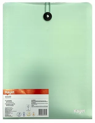 Image de Kayet Chemise Accordéon A4 7 Compartiments Fermeture Élastique Menthe