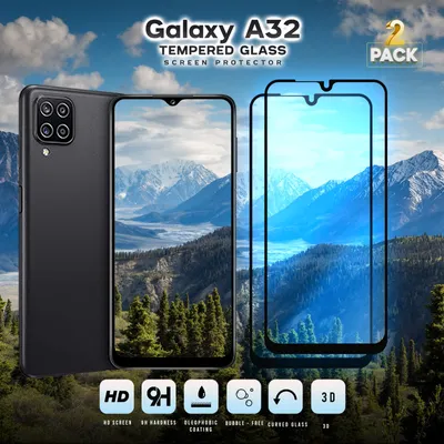 Produktbild von 2-pack Samsung Galaxy A32 4G - 9H tvrdené sklo - Vysokokvalitná 3D ochrana obrazovky