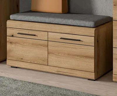 Produktbild von Garderobe Sitzbank "Shawn" in Evoke Eiche Garderobenbank 90 x 44 cm
