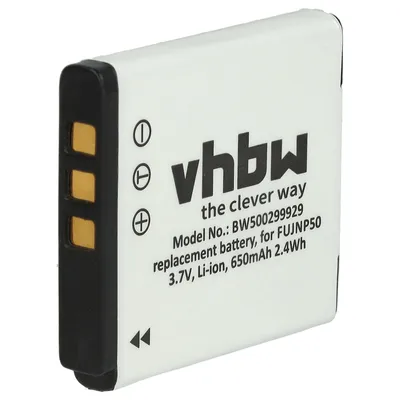 Produktbild von vhbw Akku Ersatz für Fuji Fujifilm NP-50, NP-50A für Kamera (650 mAh, 3,6 V, Li-Ion)