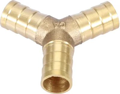 Obrázek produktu pro Mosazná třícestná hadicová spojka s ostnatým konektorem (12 mm, 2 ks) Vzduchová voda Plynová spojka (12 mm, 2 ks)