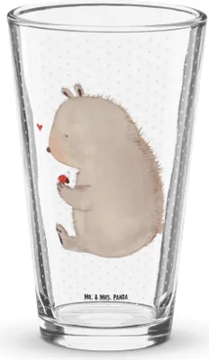 Produktbild von Mr. & Mrs. Panda Cocktailglas Bär Marienkäfer - Transparent - Geschenk, Wasserglas, Trinkglas, Glas, Das Leben Ist schön, Tumbler, Liebe, Freiheit, Bierglas, Motivation