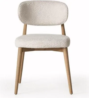 Produktbild von Stuhl Textil Stuhl Lehnstuhl Esszimmer Holz Lehnstuhl Stühle Design Polster
