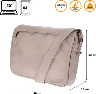 Produktbild von Laptop Umhängetasche Business Messenger Bag Notebook Tasche Schwarz Herren UNI