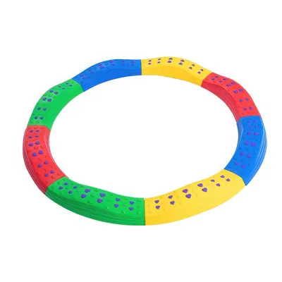 Produktbild von Schwebebalken-Trittsteine, 8 Balance-Boards für Kleinkinder mit rutschfester strukturierter Oberfläche und Gummipads zur Entwicklung der Koordination